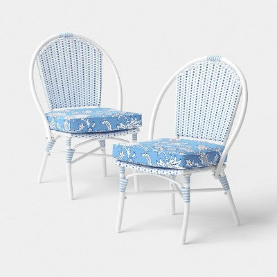 2pc Floral Vines Patio Chairs Blue - Roller Rabbit x Target (LOCAL PICKUP ONLY)
