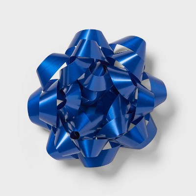 6" Large Glossy Gift Bow Blue - Spritz