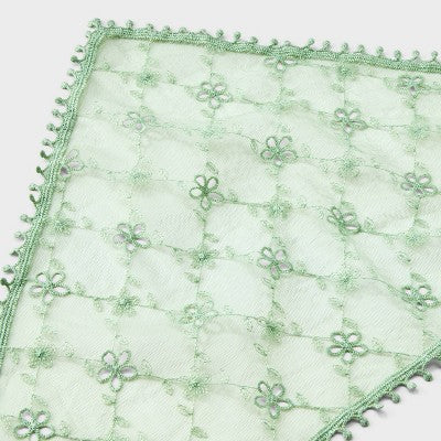 Sheer Eyelet Headwrap - A New Day Green
