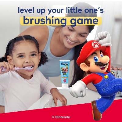 Orajel Naturals Kids Super Mario Anti-Cavity Fluoride Training Gel Toothpaste - Natural Berry - 5.8oz