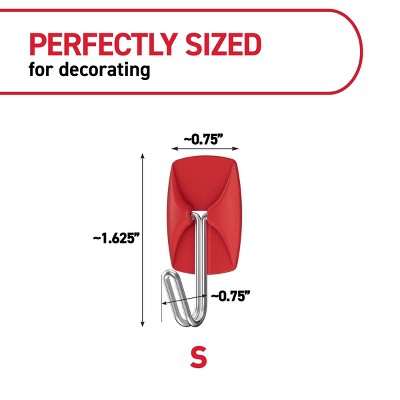 Command 9pk Damage-Free Hanging Small Wire Hooks with 12 Adhesive Strips Chili Pepper