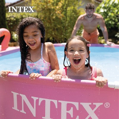 Intex 28290EH 8ft x 30in Round Metal Frame Above Ground Swimming Pool, Pink (LOCAL PICKUP ONLY)