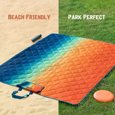 Weatherproof Vintage Throw Blanket Orange/Navy