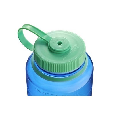 Nalgene 32 fl oz Plastic Wide Mouth Water Bottle - Cornflower: Portable Drinkware, Plastic Lid