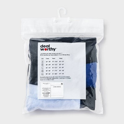 Men's Boxer Briefs 3pk - Dealworthy Blue/Black L