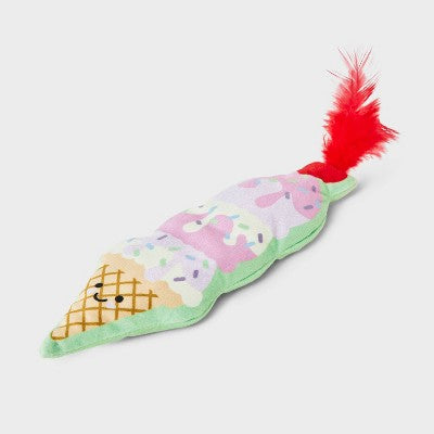 Ice Cream Cones Kicker Cat Toy - Boots & Barkley
