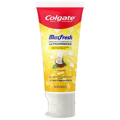Colgate Max Fresh Anticavity Fluoride Toothpaste - Pineapple Coconut Crush with Mint - 4.5oz
