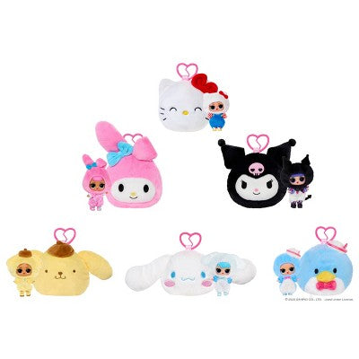L.O.L. Surprise! Loves Hello Kitty and Friends Reversible Plush Surprise - Blind Plush with Matching Tot and Keychain
