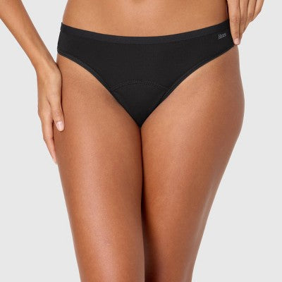 Hanes Women's 3pk Comfort Active Thong Period Underwear - L