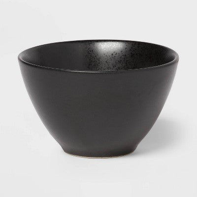 12pc Earthenware Houlton Dinnerware Set Black - Threshold: Solid Plate & Bowl Dish Set, Microwave & Dishwasher Safe (LOCAL PICKUP ONLY)