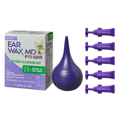 Eosera Ear Wax MD For Kids' Multi-Use Wax Cleaning Kit - 5 vials