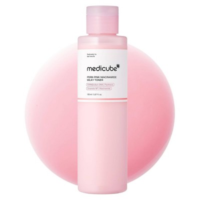 medicube PDRN Pink Niacinamide Milky Toner Korean Skincare - 5.07 fl oz: Moisturizing, Skin Tone Improvement, Pore Reduction