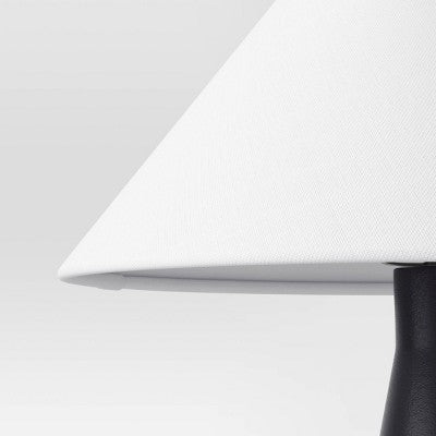 Ceramic Table Lamp with Tapered Shade Black - Threshold