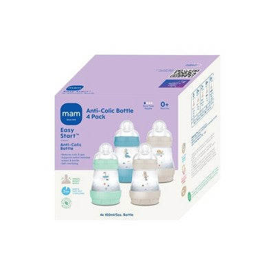MAM Easy Start Anti-Colic Baby Bottle - Blue - 5oz/4pk