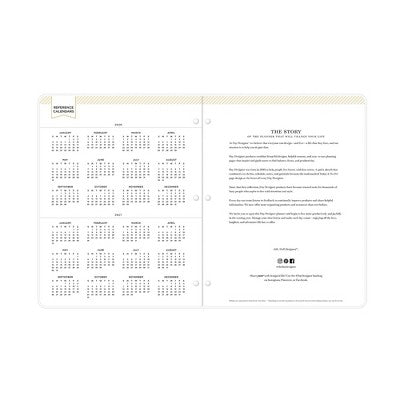 Day Designer 8.5"x11" 2026-2027 Planner Capri Clear Monthly Stapled