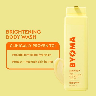 BYOMA Brightening Body Wash - 16.9oz: Vegan, Alcohol-Free, Fresh Scent, Normal Skin, Whole Body Cleansing Liquid