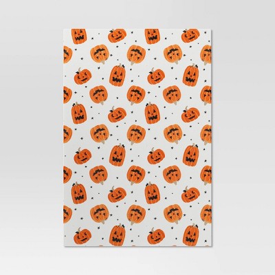 Halloween Pumpkins Kitchen Towel Orange - Hyde and EEK! Boutique: Cotton, Machine Washable, 28"x18"