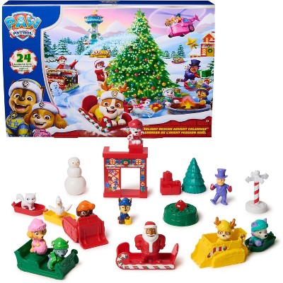 Paw Patrol Holiday Rescue 2025 Advent Calendar, 24 Surprise Toys Figures, Miniature Vehicles & Accessories, Kids Toys for Boys & Girls Ages 3 and Up