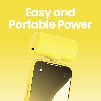 GEMS 4500mAh Plug in Power Bank - Yellow