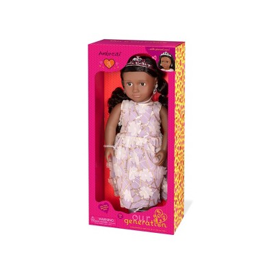 Our Generation Ambreal with Tiara & Floral Gown Outfit 18" Fashion Doll (LOCAL PICKUP ONLY)