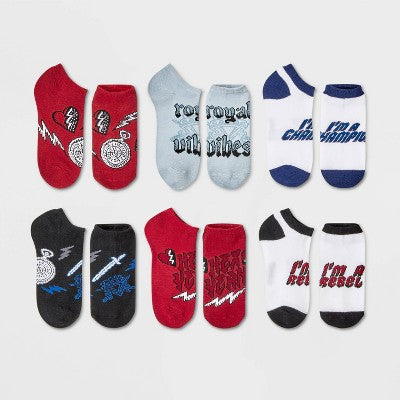 Girls' Descendants 6pk Socks - Red XS/S