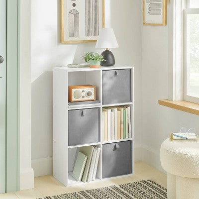 11" 6 Cube Book Shelf White - Brightroom (LOCAL PICKUP ONLY)
