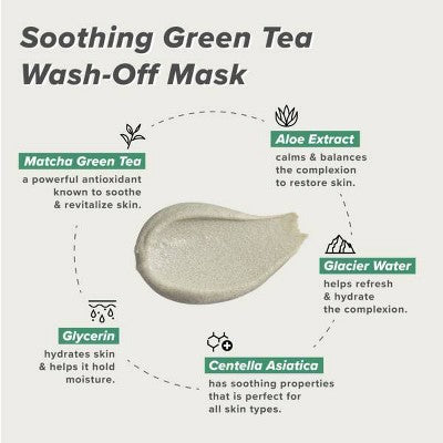 I DEW CARE Matcha Mood Soothing Green Tea Wash-Off Mask - 3.52oz