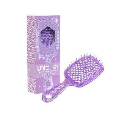 UNbrush Detangler Hair Brush - Glitter Amethyst