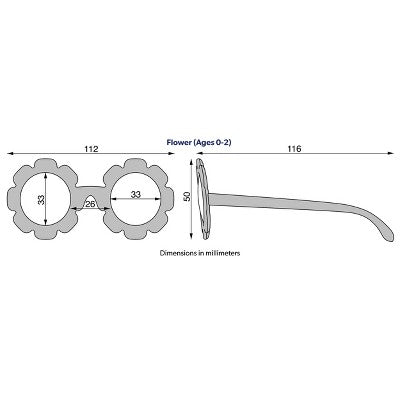 Babiators Polarized Flower - Peachy Keen Rose Gold Mirrored Lens - 0-2 Years