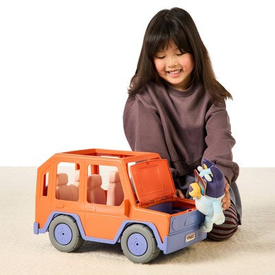 Bluey Buddies Big Heeler 4 Wheel Drive Doll Playset - 3pk: Plush Character Set, BBC Licensed, Plastic & Fabric