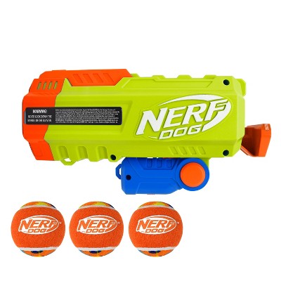 NERF Compact Blaster with Folding Handle Ball Launcher Dog Toy - 4pc