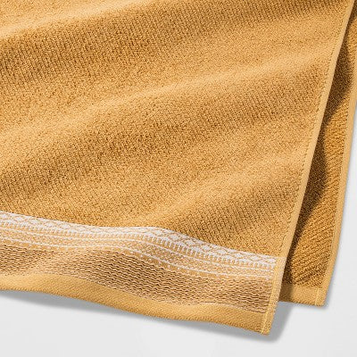 Diamond Border Terry Bath Towel Gold - Threshold