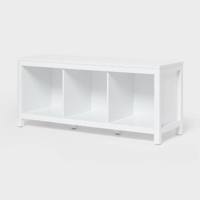 13" 3-Cube Bench Shaker Style Cube Storage White - Brightroom (LOCAL PICKUP ONLY)