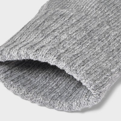 Men's Knit Fingerless Gloves - Goodfellow & Co Heathered Gray One Size