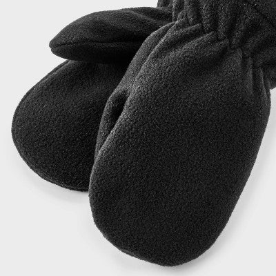 Toddler Boys' Fleece Mittens Cat & Jack Black 2T-5T