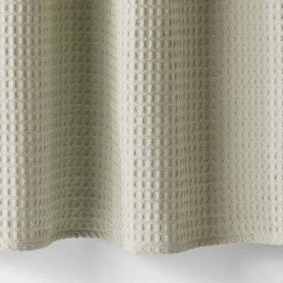 Waffle Weave Shower Curtain Light Sage Green - Threshold