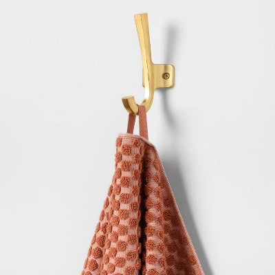 6pc Performance Plus Textured Dot Bath Towel Set Terracotta - Threshold
