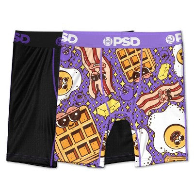 PSD Boys' 2pk Morning Mash Printed Boxer Briefs - Purple S