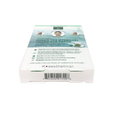 Earth Therapeutics Green Tea Hydrogel Under Eye Patches Facial Treatment - 5ct