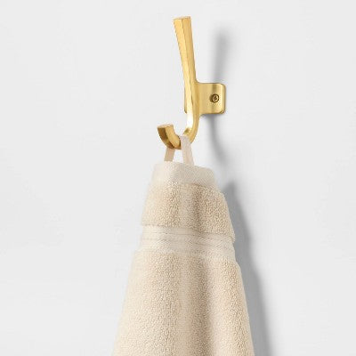 4pk Spa Plush Washcloth Set Ivory - Threshold