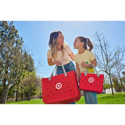 ***MISSING ATTACHED  POUCH Bogg Bag Bitty Bullseye Tote Bag - Red