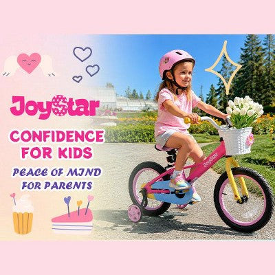 JOYSTAR Macarons 18 inch Kids Bike, Girls Toddler Bicycle with Training Wheels & Coaster Brake (LOCAL PICKUP ONLY)