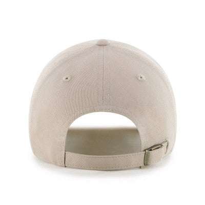 New York Yankees Baseball Hat - Tan: MLB Team Logo, Cotton, Adjustable Strap, Adult Sizing, Woven Fabric, Spot Clean
