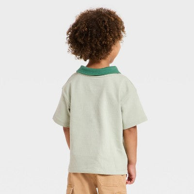 Toddler Boys' Oversized Short-Sleeve Polo Shirt - Cat & Jack 2T