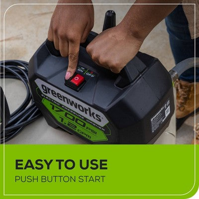 Greenworks 1700 PSI Corded Electric Pressure Washer (LOCAL PICKUP ONLY)