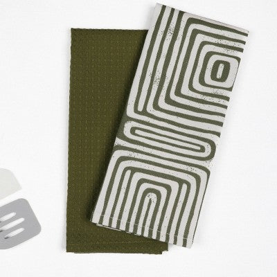 2pk Dishtowels Maze - Bullseye's Playground