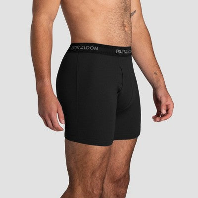 Fruit of the Loom Men's 3pk Breathable Mesh Boxer Briefs - Black XL