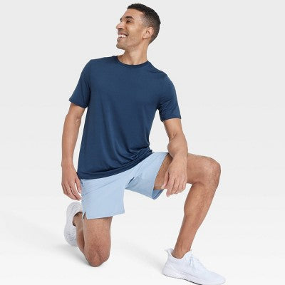 Men's Short Sleeve Performance T-Shirt All In Motion Navy Blue L