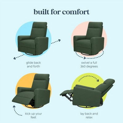 DaVinci Erin Press-Back Recliner and Swivel Glider - Pine Green (LOCAL PICKUP ONLY)