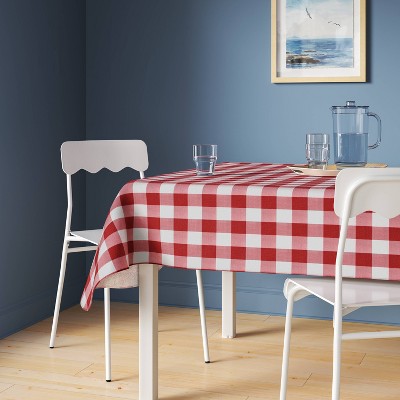 84"x60" Red Gingham Tablecloth - Room Essentials